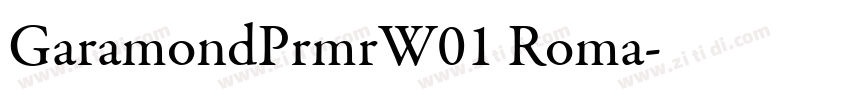 GaramondPrmrW01 Roma字体转换